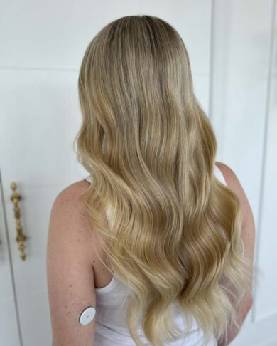 Parla Hair - Ottawa Bridal Hairstylist Kira McClenaghan - Hair Extensions Rental BFB Hair - Shade - Beige Blonde Length - 18 inches